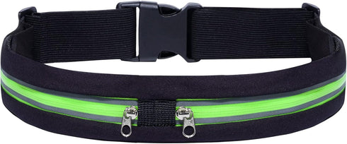 Running Belt Fanny Packs - Reflective Belt Bag for Hiking, Cycling, Workout, Compatible with iPhone 13, 12 Pro