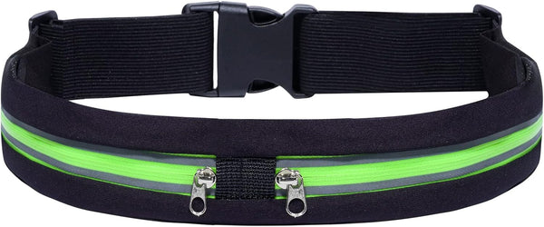 Running Belt Fanny Packs - Reflective Belt Bag for Hiking, Cycling, Workout, Compatible with iPhone 13, 12 Pro
