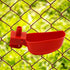 12Pcs Quail Water Cups - Pigeon Automatic Bird Waterer for Cage, Hang Drinker Breeding Poultry Drinking Bowls, Red