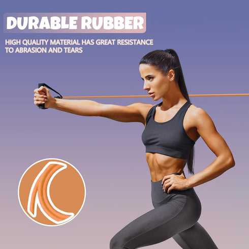 RitFit Single Resistance Exercise Band with Comfortable Handles - Ideal for Strength Training and Muscle Toning