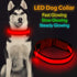 LED Dog Collar, USB Rechargeable Light Up Safety Collar for Small, Medium, Large Dogs (Large, Ruby Red)