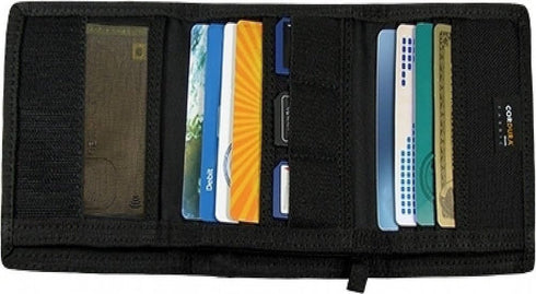 Rapdom Tactical Wallet, Thin Blue Line, Black, 4.75" x 3.5" x .75"