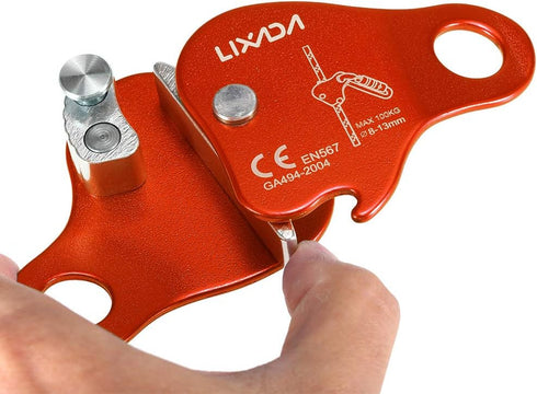 Lixada Ultralight Rock Climbing Ascender, Fall Arrest Protection Belay Device for 8-13MM Rope Grip Clamp