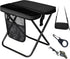 Haenaeg Portable Folding Camping Stool with 3 Side Pockets, Lightweight Foldable Camping Stool