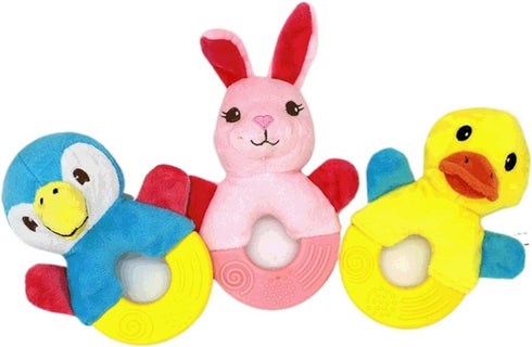 rooksta Animal Teether Grinding Pet Plush Plaything Dog Cat Sound Grinding Plaything Pet Plaything Supplies(Sky Blue)