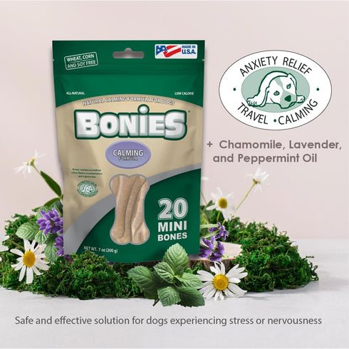 BONIES Natural Calming Multi-Pack MINI, 20 Bones / 7 oz