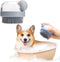 Dog Cat Bath Brush, Pet Shower Massage Brush with Soap Shampoo Dispenser, Multifunctional Rubber Cleaning Brush for