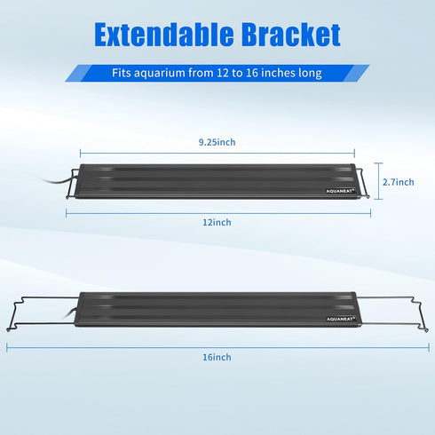 AQUANEAT LED Aquarium Light for 12 to 16 Inch Fish Tank, Auto On Off Timer, Full Spectrum