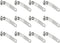 HARFINGTON 12pcs Single Button Kayak Paddle Snap Spring Clip, 37x7mm 65Mn Spring Steel V-Shaped Clips for Camping