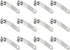 HARFINGTON 12pcs Single Button Kayak Paddle Snap Spring Clip, 37x7mm 65Mn Spring Steel V-Shaped Clips for Camping