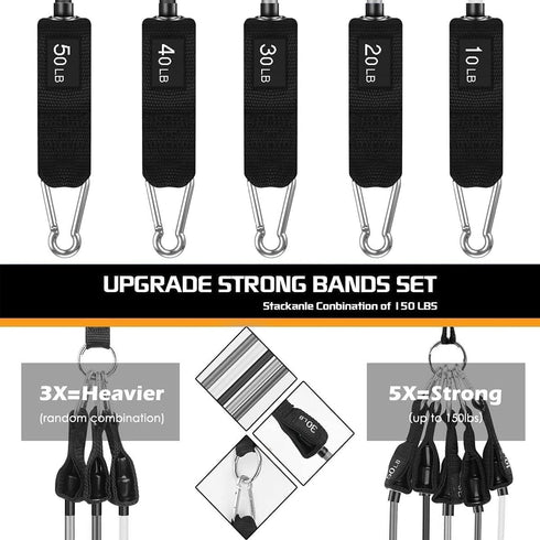 VEICK Resistance Bands for Working Out, Exercise Bands with Handles for Men and Women, Fitness Weights