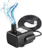 Mini USB Fountain Pump - Compact Submersible 5V Water Pump for Small Pond, Fish Tank, Long Cord, 180L/H (Black)