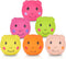 Squeaky Dog Toy, Latex Toys for Puppy and Small Dogs, Piggy Face Squeaky Balls Rubber Soft Chewing Durable Fetch Play