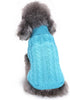 CHBORCHICEN Small Dog Sweaters, Knitted Pet Cat Warm Sweatshirt for Winter (Medium, Sky Blue)