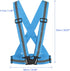 Reflective Vest, Adjustable Strip, High Visibility Safety Reflector Tape for Cycling Running Night Walking, Light Blue
