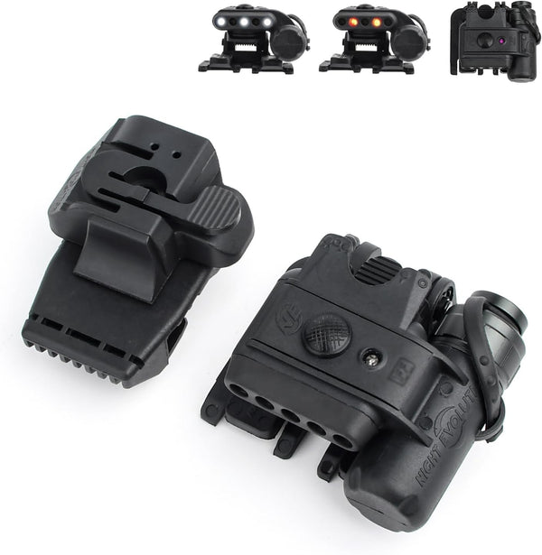 Tactical Helmet Light - Military Outdoor Survival Signal Light with Red, White, and IR Strobe Beacon