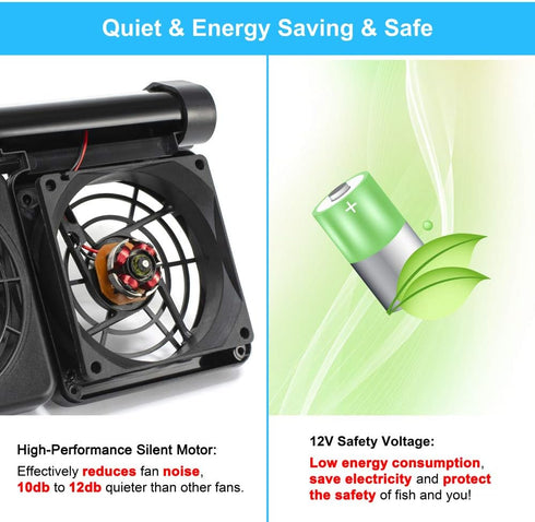 Aquarium Chiller Fish Tank Fan, Cooling Fan with 1 Year Warranty