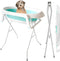 leasote 2 in 1 Dog Bath Tub, Elevated Foldable Portable Pet Washing Station,