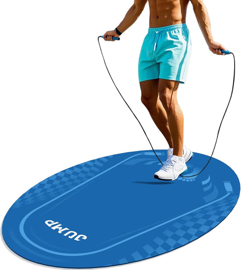 Jump Rope Mat Outdoor Indoor, Oval 52'' x 36'' Non-slip Fitness Exercise