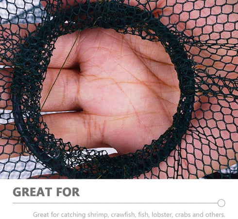 3-Pack 18.11X8.66X8.66 Inches Portable Lobster Net Collapsible Crab Trap Foldable Shrimp Crawfish Fishing Net Outdoor