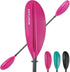Kayak Paddle with Aluminum Shaft, Nylon Blades, Adjustable 3 Piece Oars, 220-240cm/86-94 Inches, Black/Rose/Teal