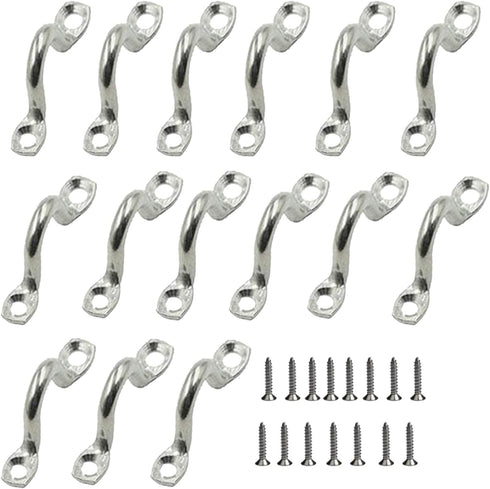 M3 316 Stainless Steel Bimini Boat Top PAD Eye, Tie Down, Kayak Deck Loop, Marine Boat Hardware (Pack of 15)
