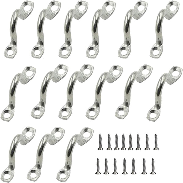 M3 316 Stainless Steel Bimini Boat Top PAD Eye, Tie Down, Kayak Deck Loop, Marine Boat Hardware (Pack of 15)