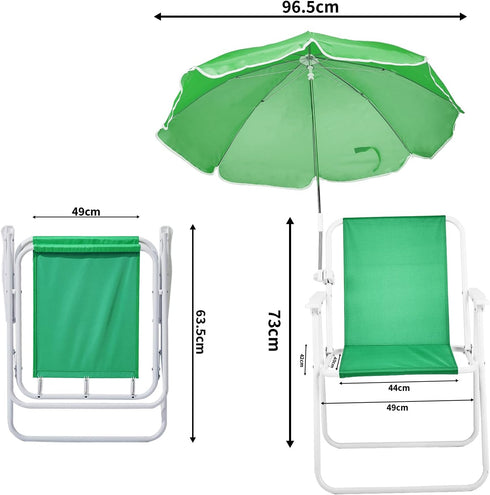 265 lbs, Beach Chair with Umbrella for Adults, Folding Portable Lightweight Camping Chair with Detachable Umbrella