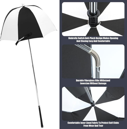 Golf Bag Umbrella for Club Protection Rain Cover Flex Umbrella