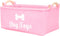 Dog Toy Basket, Storage Bins with Handle, Foldable Square Dog Toy Box for Pet Toys and Blankets