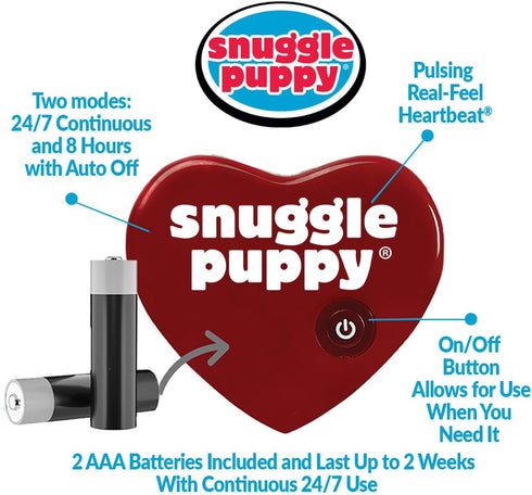 SmartPetLove Snuggle Puppy Heartbeat Stuffed Toy for Dogs | Pet Anxiety Relief and Calming Aid - Golden