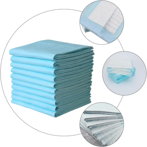BATHVEVE 10Pcs Disposable Pet Pads Incontinence Pads for Elders Changing Mats Absorbent Multi Use for Diapers Menstrual