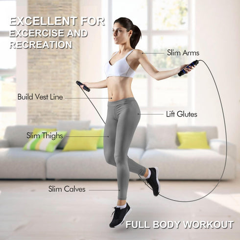 Jump Rope From Only U, Fitness Exercise Equipment for Home Gym, Men Women and Kids, Health (Multiple Colors)