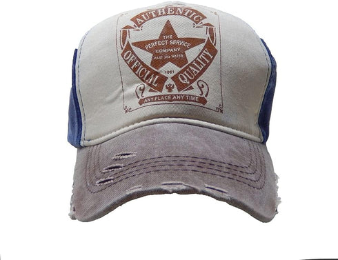 Vintage Baseball Cap, Fashion Rivets Cross Letters Denim Cotton Frayed Edge Sunhat Adjustable Unisex