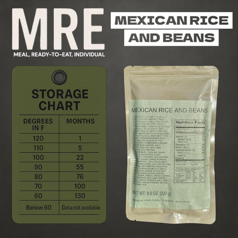 (3-Pack, MRE (Meal-Ready-to-Eat) | Single Serving Entree | Emergency Meals | Survival Food | Fresh Dates | Long Shelf