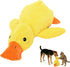 Qbustv Yellow Duck Dog Toy - Large Plush Stuffed Animal Chew Toy for