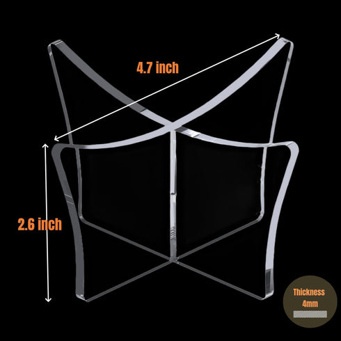 Large Ball Stand 3-Pack - Acrylic Display Stand for Football, Basketball, Soccer, Volleyball, Rugby