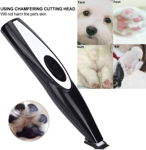 Shanrya Trimmer Trimmer Trimming Electric Pet Pedicure Tool, Dog Paw Low Noise Cordless Electric Mini Shaver Clippers