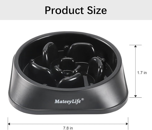 MateeyLife Slow Feeder Dog Bowls, Anti-Choking Puzzle Bowls, Non-Slip Interactive Feeding Bowls for Medium Large Breeds