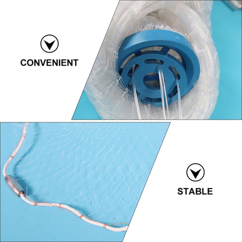 300 FRCOLOR Cast Fishing Net Hand Throw Net with Steel Sinkers Single Monofilament for Saltwater and Freshwater Fishing