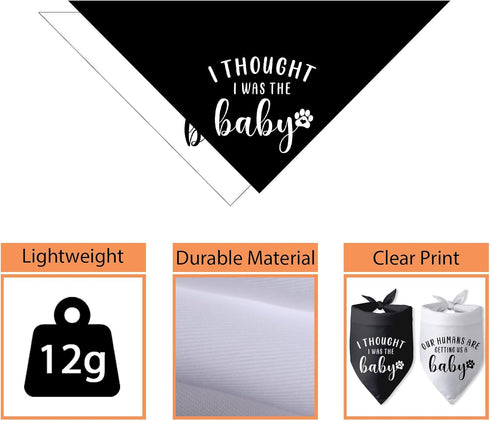 2 Packs Our Humans are Getting us a Baby Dog Bandana Pregnancy Announcement Dog Scarf Accessories Gender Reveal Baby