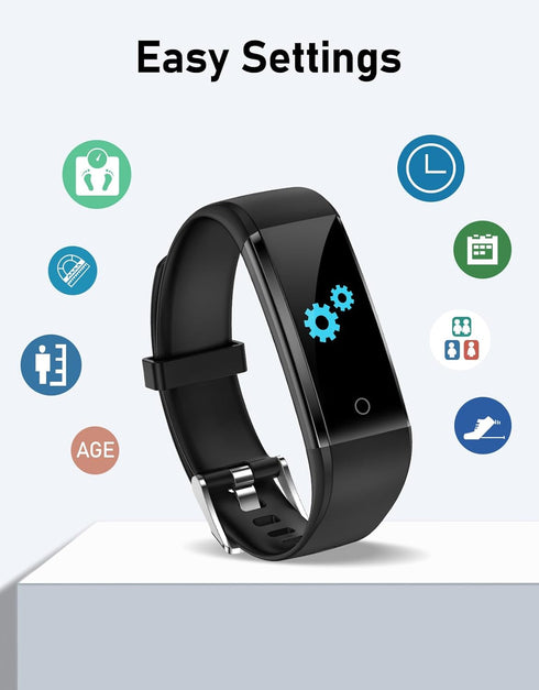 GRV No Bluetooth Pedometer Watch, Fitness Tracker with Step Counter, Calories/Sleep Tracker for Walking, Waterproof,