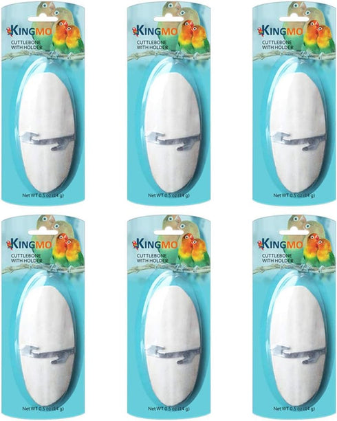 Jmxu's 5"-5.5" Bird Cuttlebone for Parakeets, Cuddle Bone with Metal Holder, Natural Calcium for Parrots, Cockatiels,