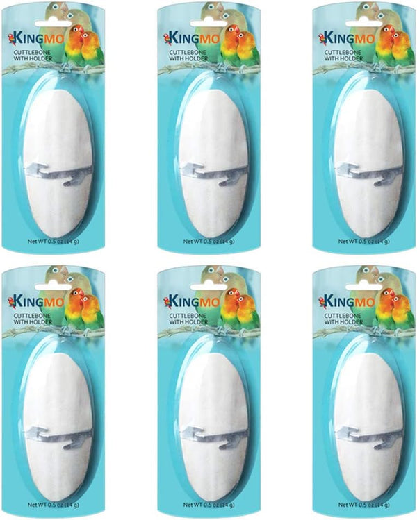 Jmxu's 5"-5.5" Bird Cuttlebone for Parakeets, Cuddle Bone with Metal Holder, Natural Calcium for Parrots, Cockatiels,