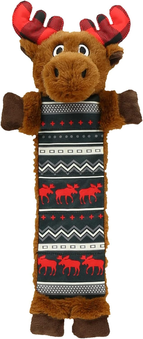 Lazy One Moose Squeaky Dog Toy, Soft Crinkle Toy for Heavy Chewers