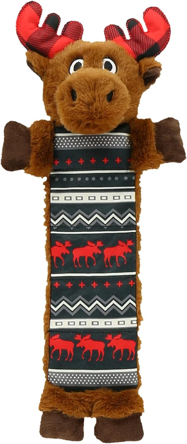 Lazy One Moose Squeaky Dog Toy, Soft Crinkle Toy for Heavy Chewers