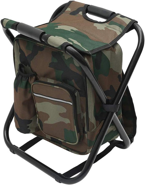 Fishing Chair Portable Camping Chair, Collapsible Insulated Cooler Bag for Hunting and Fishing Gear