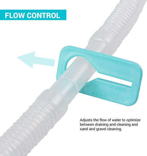 TERA PUMP TRFTCLN Aquarium Gravel Cleaner, BPA Free, Water Siphon with Long Nozzle