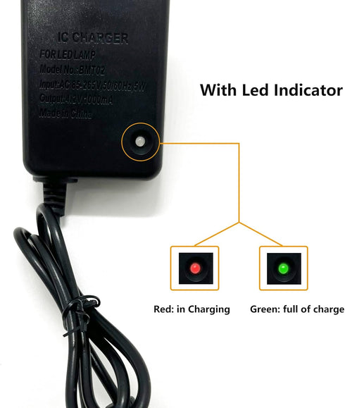 Headlamp Charger 85-265V AC, 5W Power Adapter with Copper Core Wire, 1000mA Wall Plug Charger Power Supply