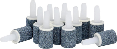 AQUANEAT 12Pack 0.6 inch Aquarium Air Stones - Bubble Diffuser for Fish Tanks and Hydroponics